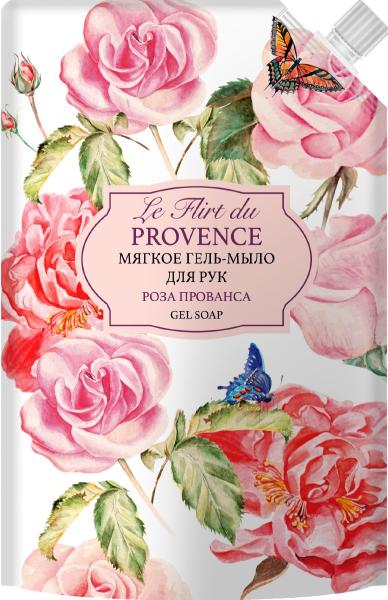 Le Flirt Du Provence Мягкое гель-мыло для рук Роза Прованса, 500 мл в интернет-магазине «Русская Косметика».