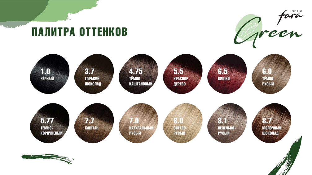 Стойкая крем-краска для волос Fara Eco Line Green - новый ...