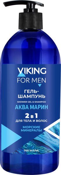Viking Гель-шампунь для тела и волос "Аква Марин", 700 мл  на сайте российского производителя Русская Косметика.