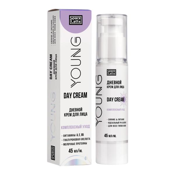 Фото Space.latte YOUNG Дневной крем для лица, 45 мл в интернет-магазине «Русская Косметика».