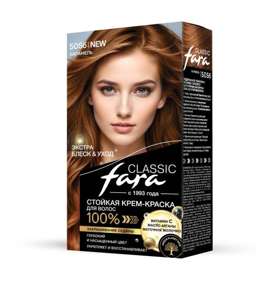 Фото Fara Стойкая крем-краска для волос Classic 505б - Карамель в интернет-магазине производителя краски для волос «Русская Косметика».