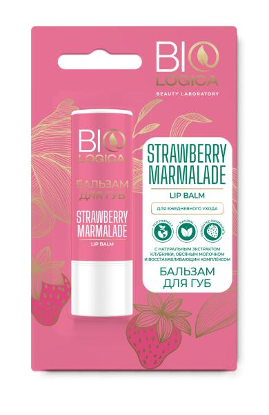 Фото BIOLOGICA  Бальзам для губ «STRAWBERRY MARMALADE», 3,6 г в интернет-магазине «Русская Косметика».