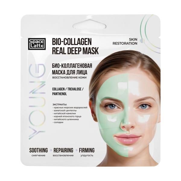 Фото Space.latte YOUNG Био-коллагеновая маска д/лица восстановление кожи SKIN RESTORATION в интернет-магазине «Русская Косметика».
