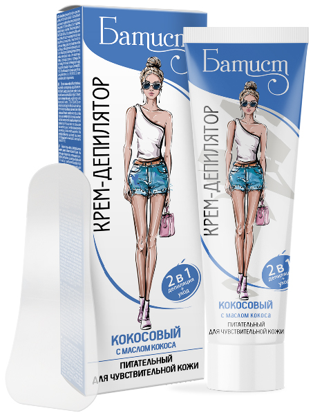 Батист Крем-депилятор «Кокосовый», 100 мл в интернет-магазине «Русская Косметика».