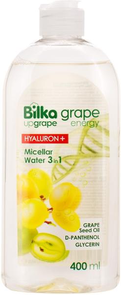 Фото Bilka Мицеллярная вода Grape Energy 3 в 1 HYALURON+, 400 мл в интернет-магазине «Русская Косметика».