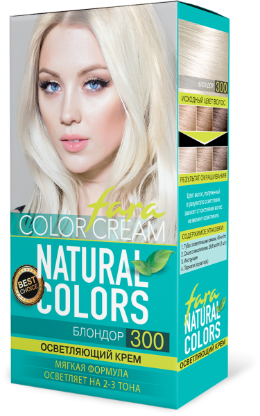 Фото Fara Стойкая крем-краска для волос Natural Colors 300 - Блондор в интернет-магазине производителя краски для волос «Русская Косметика».