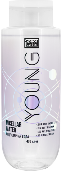 Space.latte YOUNG Мицеллярная вода для снятия макияжа, 400 мл в интернет-магазине «Русская Косметика».