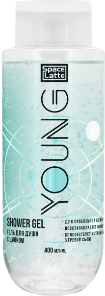 Space.latte YOUNG Гель для душа с цинком, 400 мл в интернет-магазине «Русская Косметика».