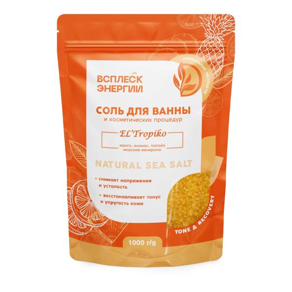Всплеск Энергии Соль для ванн "El` Tropiko" 1000г  в интернет-магазине «Русская Косметика».