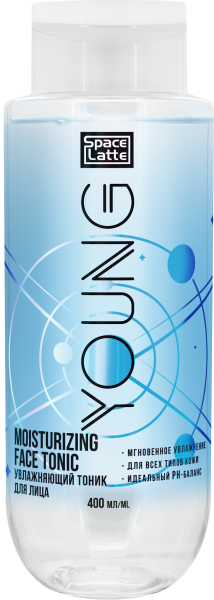 Space.latte YOUNG Увлажняющий тоник для лица, 400 мл в интернет-магазине «Русская Косметика».