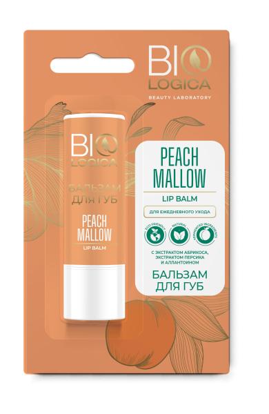 Фото BIOLOGICA Бальзам для губ «PEACH MALLOW», 3,6 г в интернет-магазине «Русская Косметика».