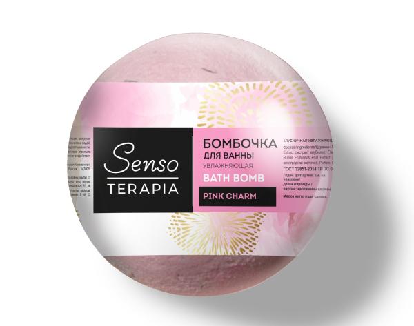 Senso Terapia Клубничная увлажняющая бомбочка для ванны «Pink charm», 110 г в интернет-магазине «Русская Косметика».