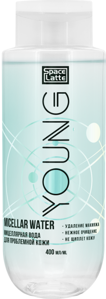 Space.latte YOUNG Мицеллярная вода для проблемной кожи, 400 мл в интернет-магазине «Русская Косметика».
