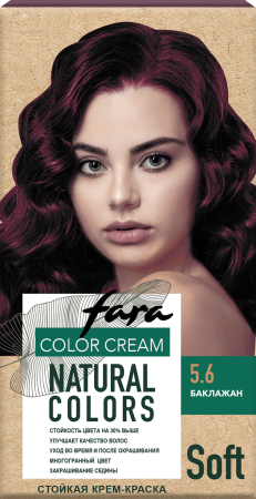 Купить Fara Стойкая крем-краска для волос Natural Colors Soft 322 - Баклажан 5.6 в интернет-магазине производителя краски для волос «Русская Косметика».