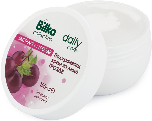 Фото Bilka Крем для лица питательный Виноград, 150 мл в интернет-магазине «Русская Косметика».