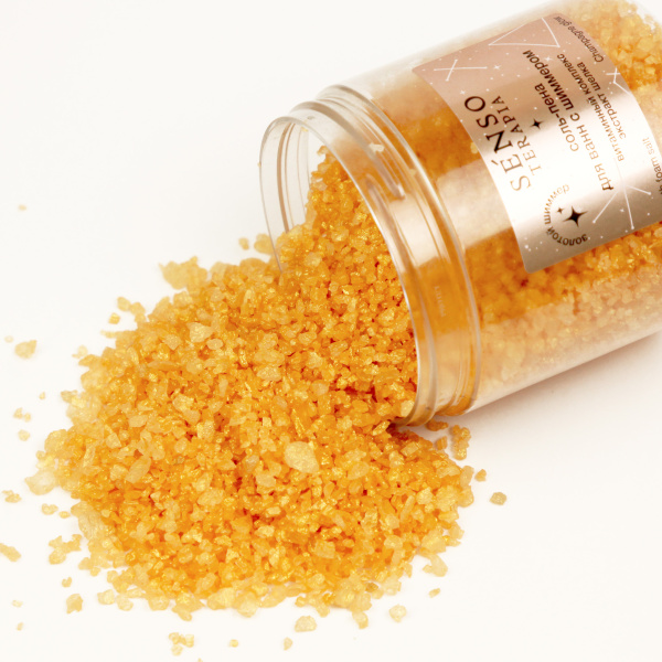 Senso Terapia Соль-пена для ванн с шиммером «Champagne Glow» (золото), 560 г в интернет-магазине «Русская Косметика».