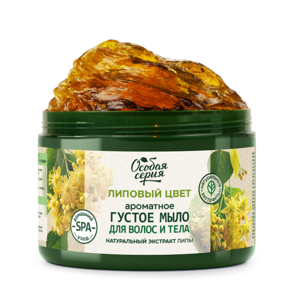 Особая серия Густое мыло для волос и тела «Липовый цвет», 500 мл в интернет-магазине «Русская Косметика».