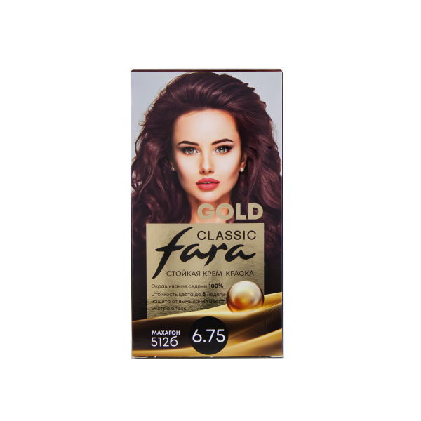 Фото Fara Classic Gold Стойкая крем-краска для волос 512Б Махагон - 6.75 в интернет-магазине производителя краски для волос «Русская Косметика».
