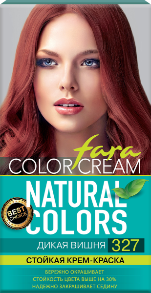 Фото Fara Стойкая крем-краска для волос Natural Colors 327 - Дикая вишня в интернет-магазине производителя краски для волос «Русская Косметика».