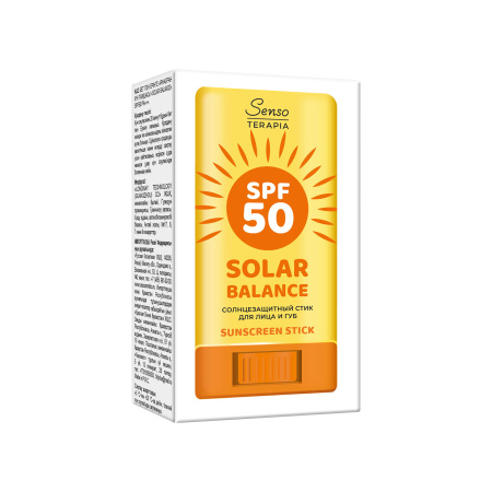 Senso Terapia Солнцезащитный стик для лица и губ «SOLAR BALANCE», 15 гр в интернет-магазине российского производителя «Русская Косметика».
