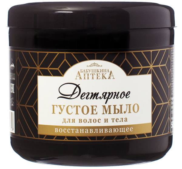 Бабушкина Аптека Густое мыло для волос и тела «Дегтярное», 500 мл в интернет-магазине «Русская Косметика».