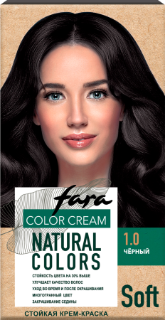 Купить Fara Стойкая крем-краска для волос Natural Colors Soft 301 - Черный 1.0 в интернет-магазине производителя краски для волос «Русская Косметика».