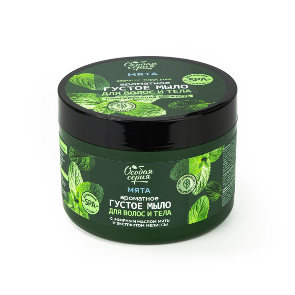 Особая серия Ароматное густое мыло для волос и тела "Мята, тонизирующая свежесть", 500 мл  в интернет-магазине «Русская Косметика».