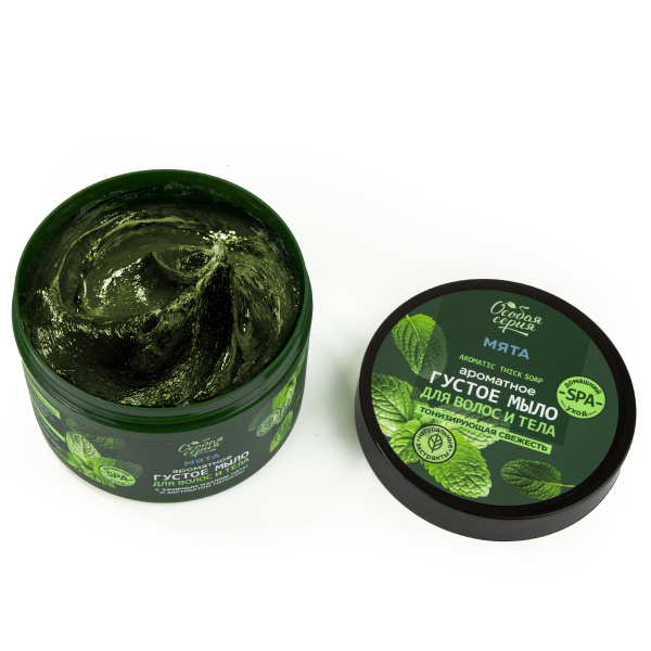 Особая серия Ароматное густое мыло для волос и тела "Мята, тонизирующая свежесть", 500 мл  в интернет-магазине «Русская Косметика».