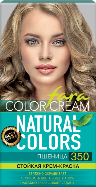 Фото Fara Стойкая крем-краска для волос Natural Colors 350 - Пшеница в интернет-магазине производителя краски для волос «Русская Косметика».