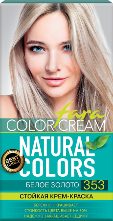 Купить Fara Стойкая крем-краска для волос Natural Colors 353 - Белое золото в интернет-магазине производителя краски для волос «Русская Косметика».