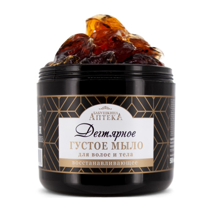 Бабушкина Аптека Густое мыло для волос и тела «Дегтярное», 500 мл в интернет-магазине российского производителя «Русская Косметика».