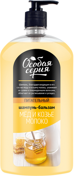 Особая серия Шампунь-бальзам Мед и Козье молоко, 1200 мл