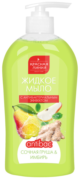 Красная Линия Жидкое мыло для рук с антибактериальным эффектом «Сочная груша и имбирь», 500 г в интернет-магазине «Русская Косметика».