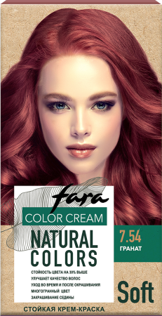 Купить Fara Стойкая крем-краска для волос Natural Colors Soft 328 - Гранат 7.54 в интернет-магазине производителя краски для волос «Русская Косметика».