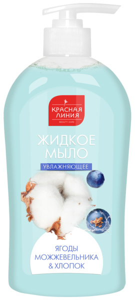 Красная линия Жидкое мыло для рук «Ягоды можжевельника и хлопок», 500 г в интернет-магазине «Русская Косметика».