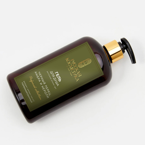 Русская Косметика Гель для душа парфюмированный "ЧЕРНЫЙ ПЕРЕЦ, АМБРА И НЕРОЛИ", 600 мл в интернет-магазине «Русская Косметика».