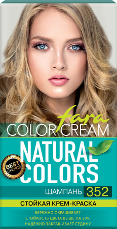 Купить Fara Стойкая крем-краска для волос Natural Colors 352 - Шампань в интернет-магазине производителя краски для волос «Русская Косметика».